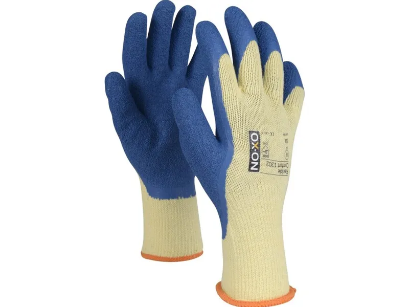 pris: OX-ON 1302 handsker gul / blå ce 08